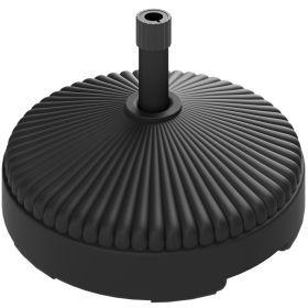 Round Patio Umbrella Base Holder, Heavy Duty Outdoor Umbrella Stand Base, Filled Up To 62lbs With Stand Or 51lbs With Water For Garden, Poolside, (Option: Black)