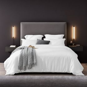 Solid White Oversized Duvet Cover Set Includes 1 Duvet Cover & 2 Pillowcases. Crafted From Premium Breathable Microfiber With Bohemian Accents. F (Option: Defaulttitle)